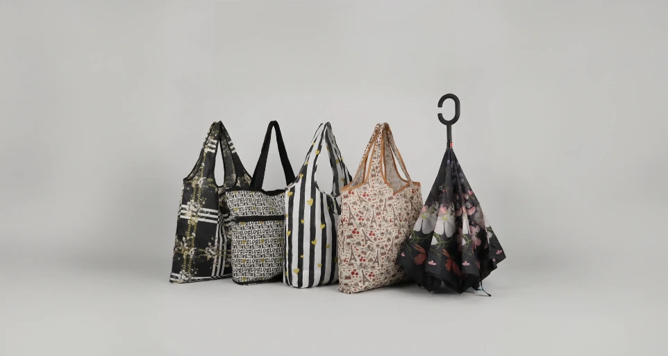 ensemble de sacs et parapluie